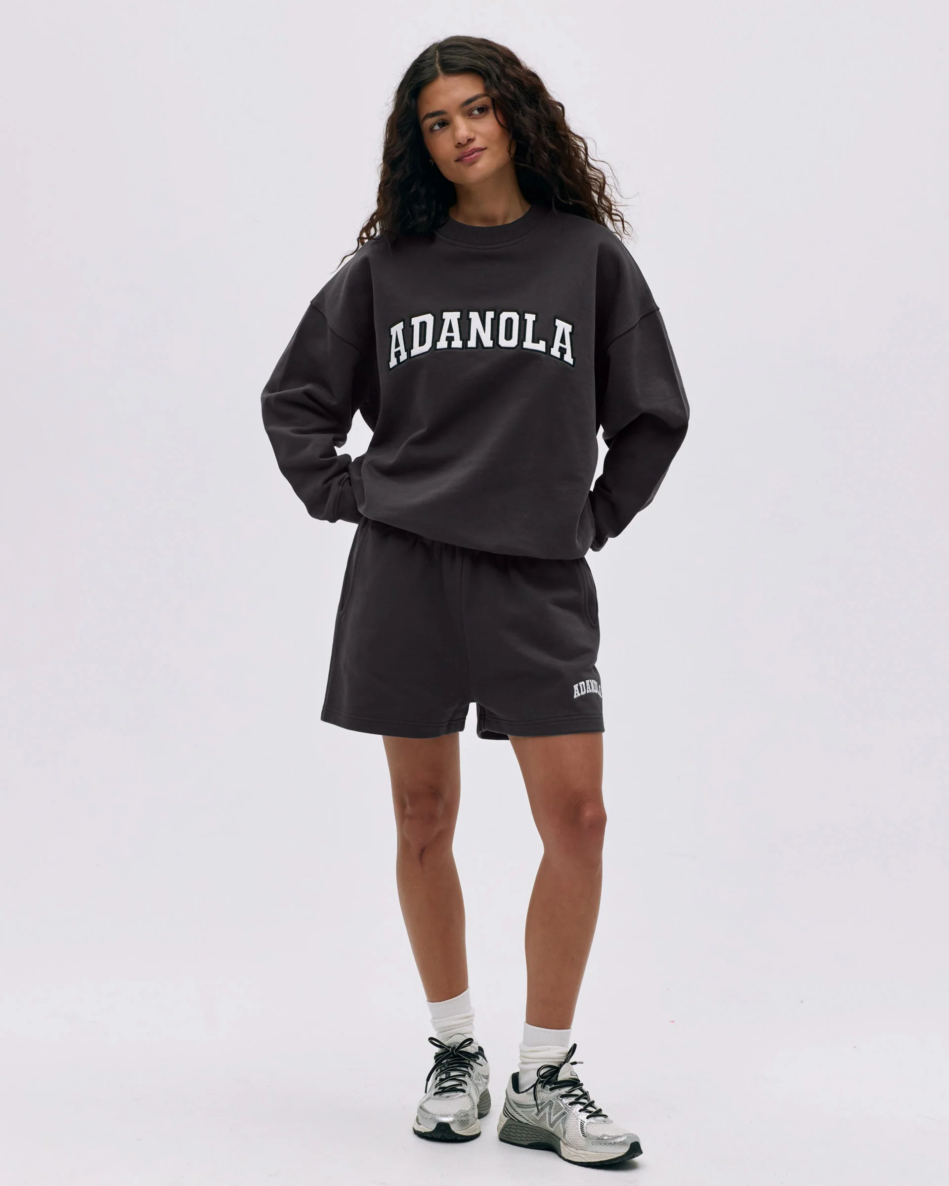 Varsity Oversized Sweatshirt - Coffee Bean - Image 3