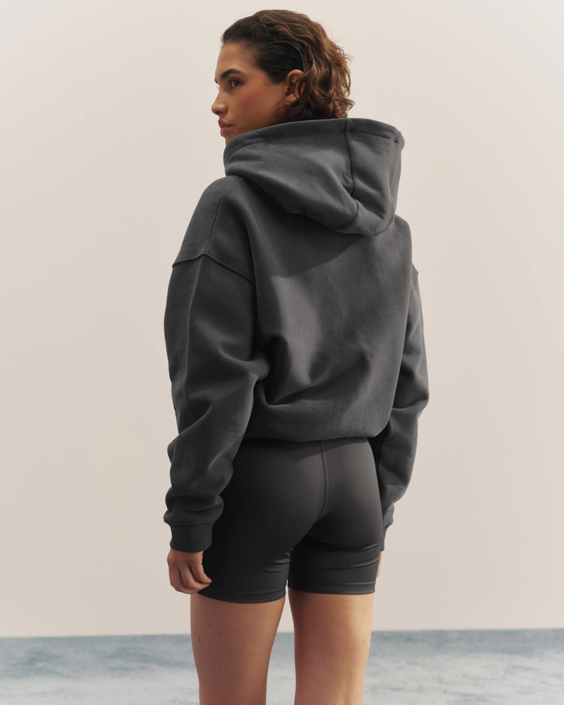 Varsity Relaxed Full Zip Hoodie - Graphite Grey - Image 2