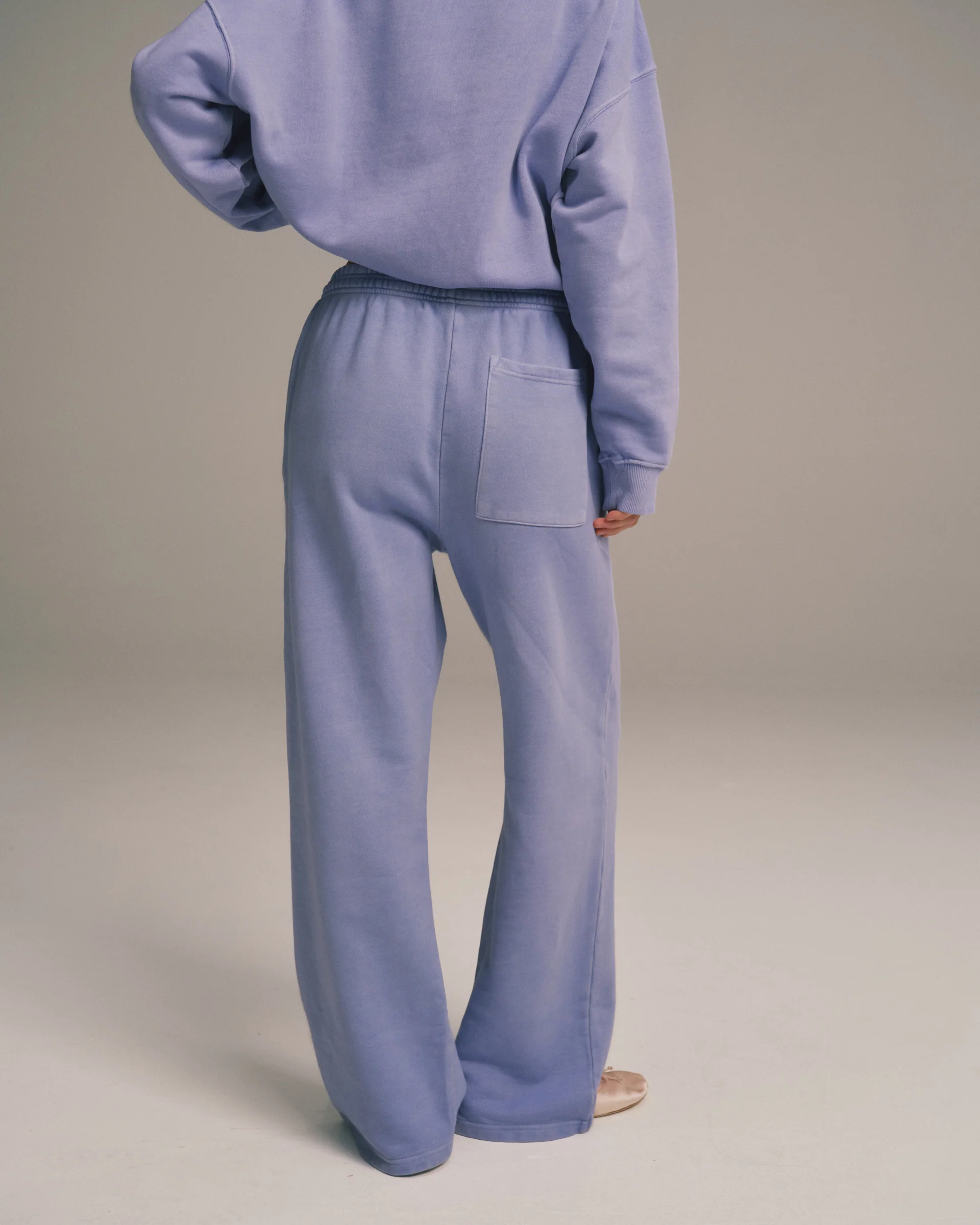 Varsity Straight Leg Sweatpants - Washed Lavender - Image 2