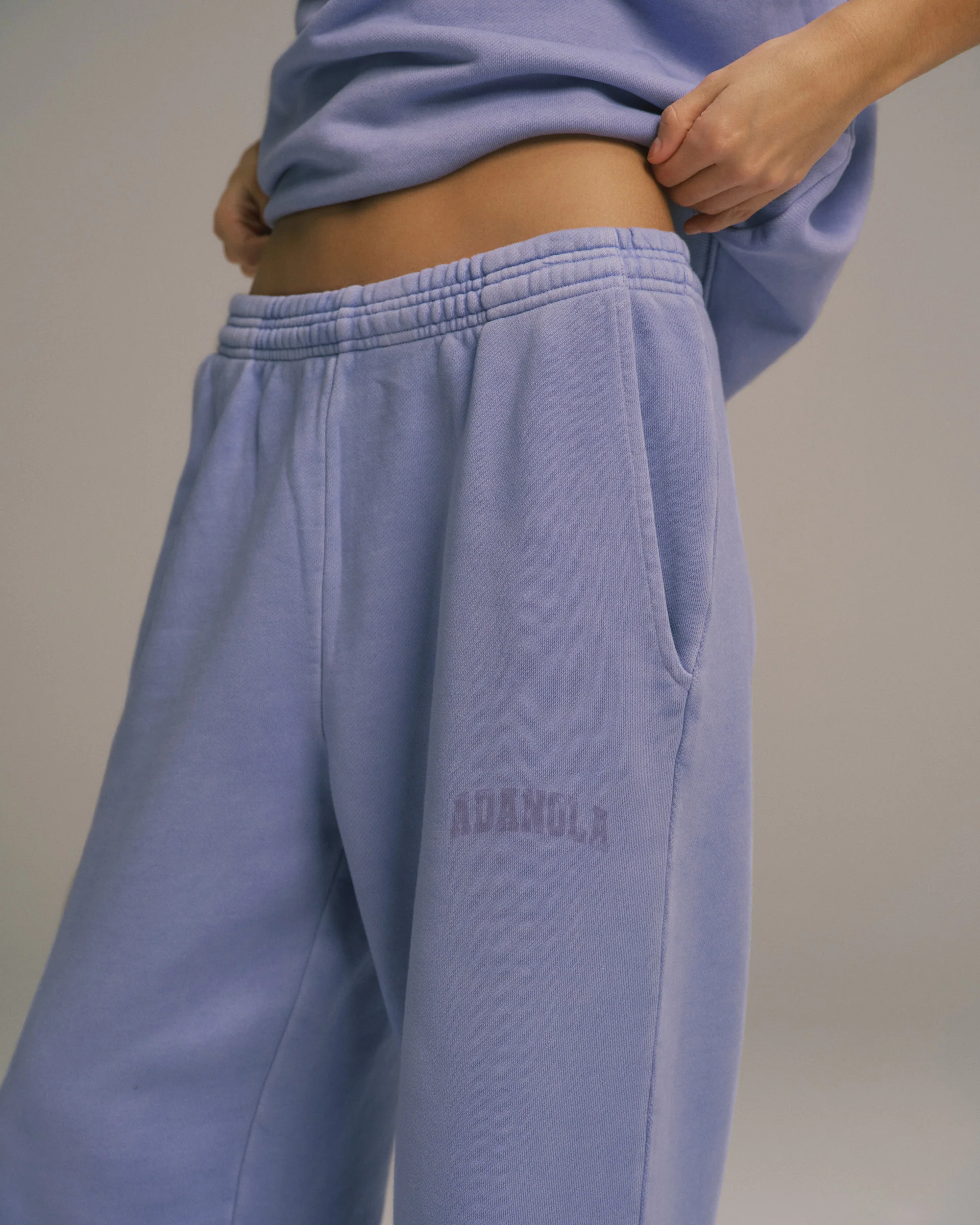 Varsity Straight Leg Sweatpants - Washed Lavender - Image 3