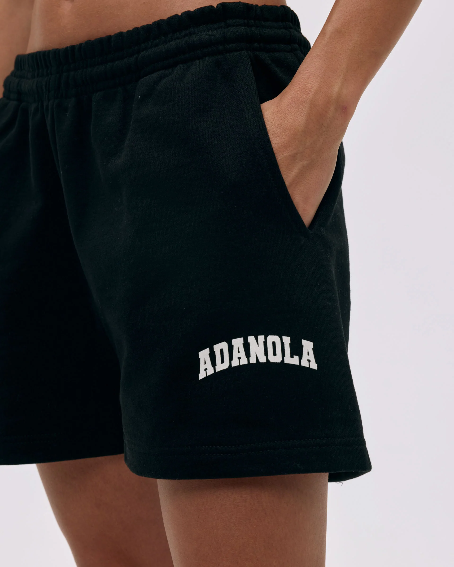 Varsity Sweat Shorts - Black/Marshmallow White - Image 3