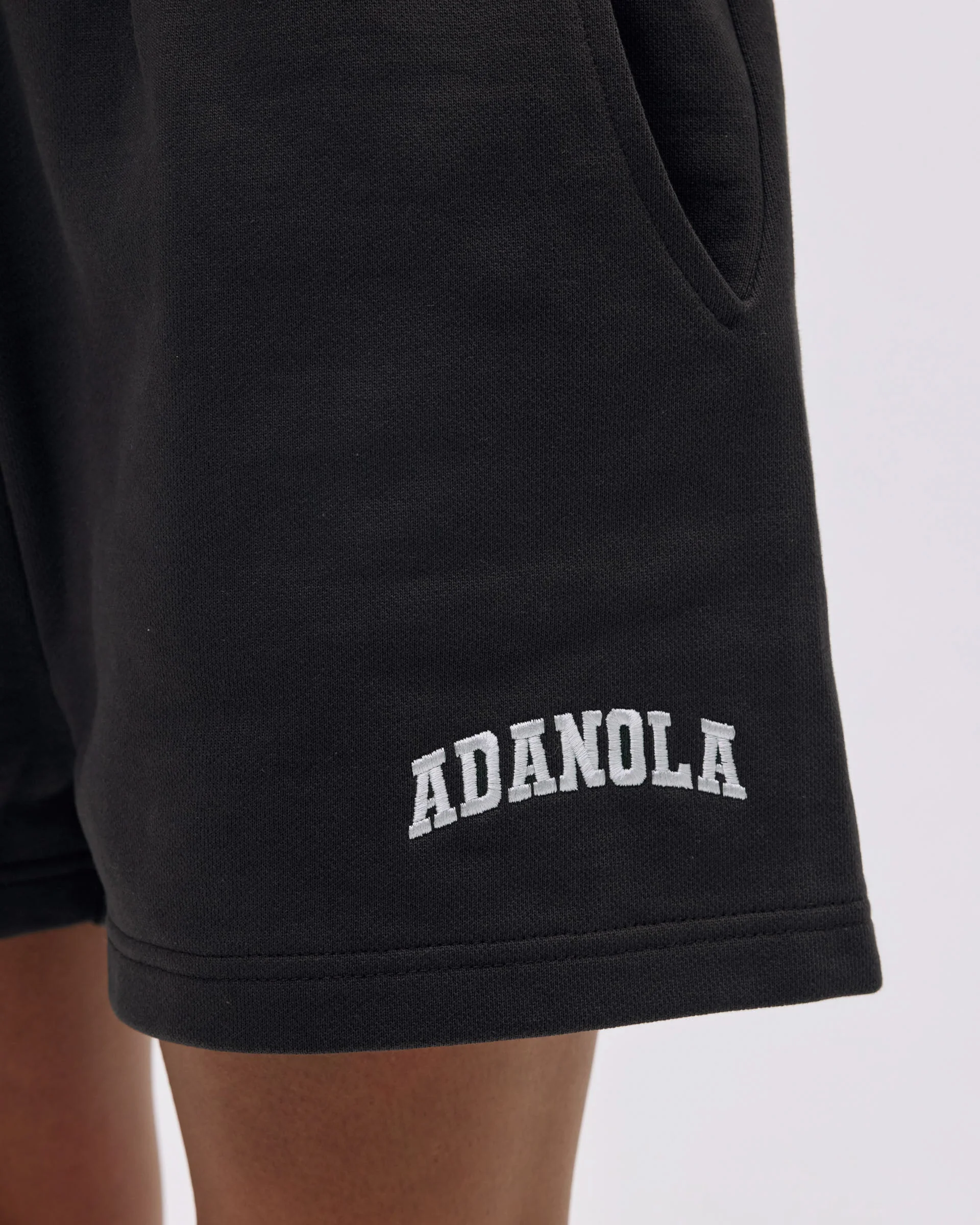 Varsity Sweat Shorts - Coffee Bean/Marshmallow White - Image 3