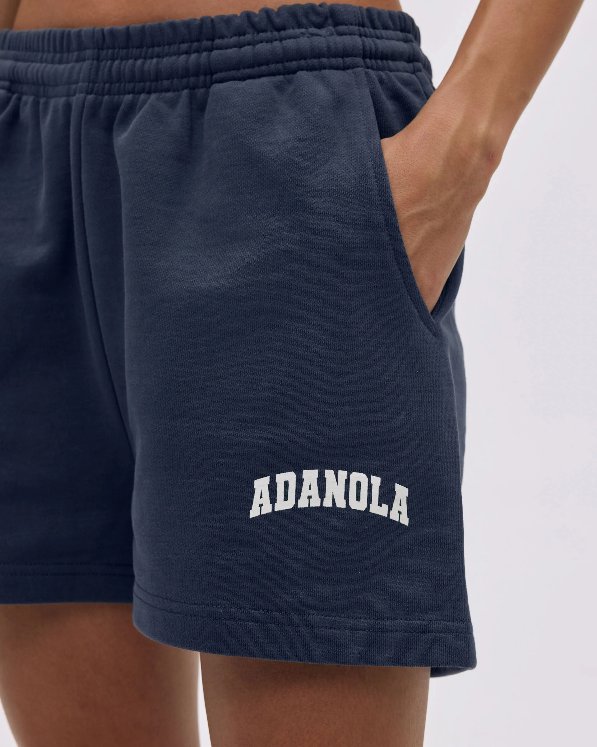 Varsity Sweat Shorts - Midnight Blue/Marshmallow White - Image 3