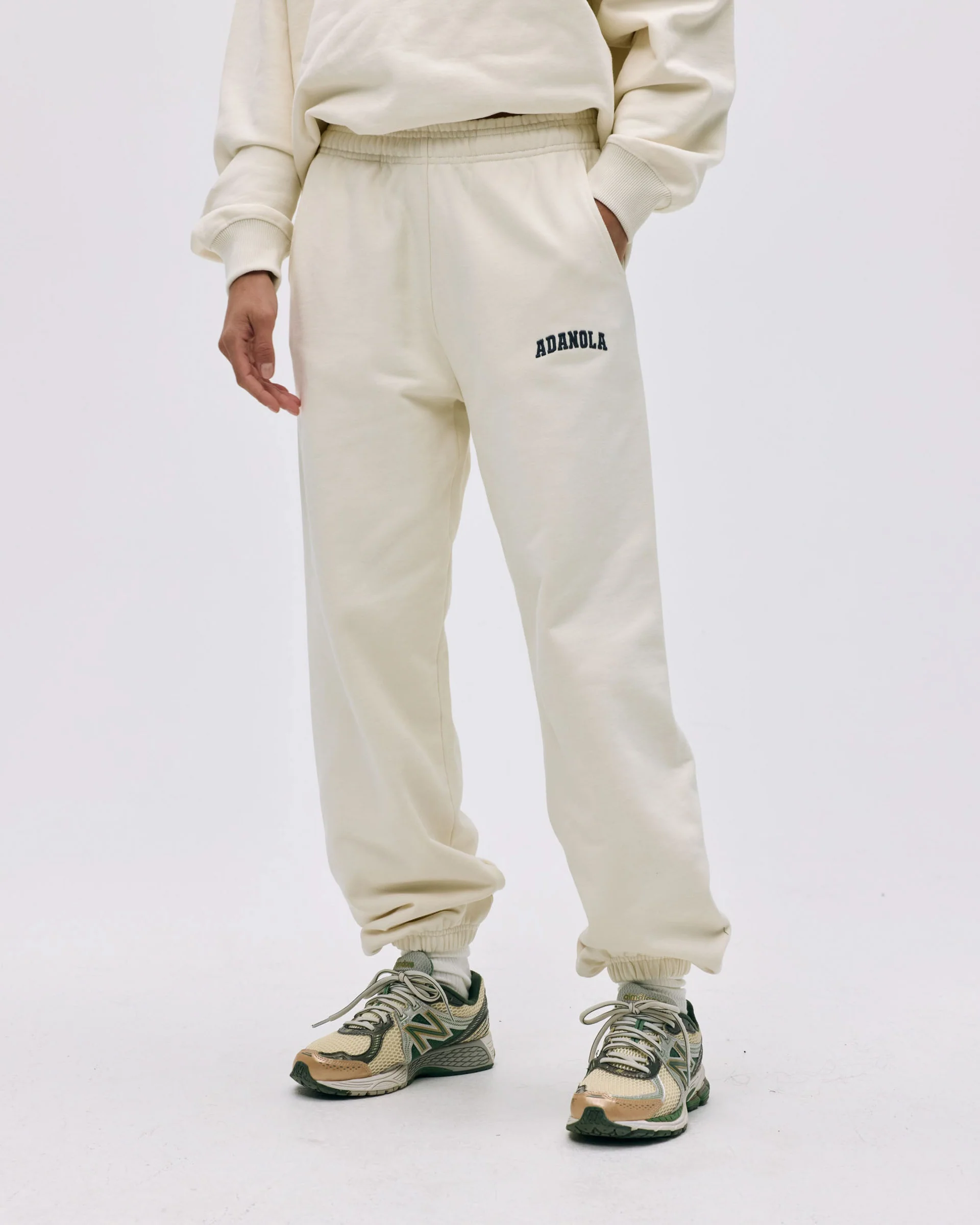 Varsity Sweatpants - Marshmallow White/Midnight Blue - Image 4